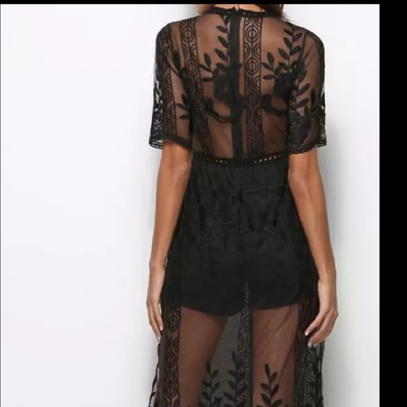 Stand out in this gorgeous lace romper maxi dress - Picture 15 of 15